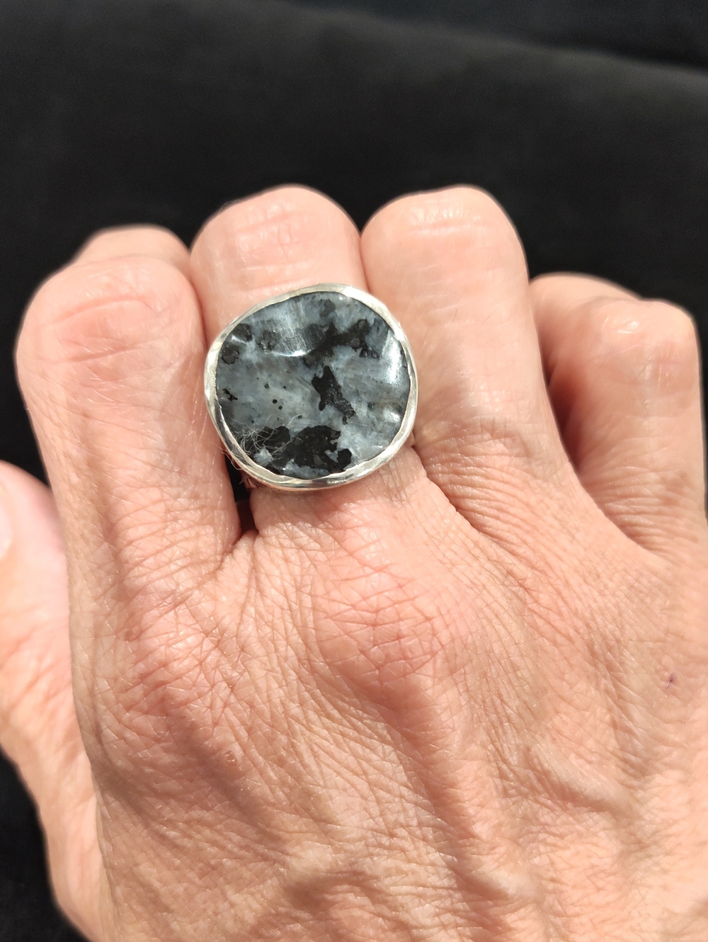 Silpada Stormy Nights Felspar Sterling Silver Ring